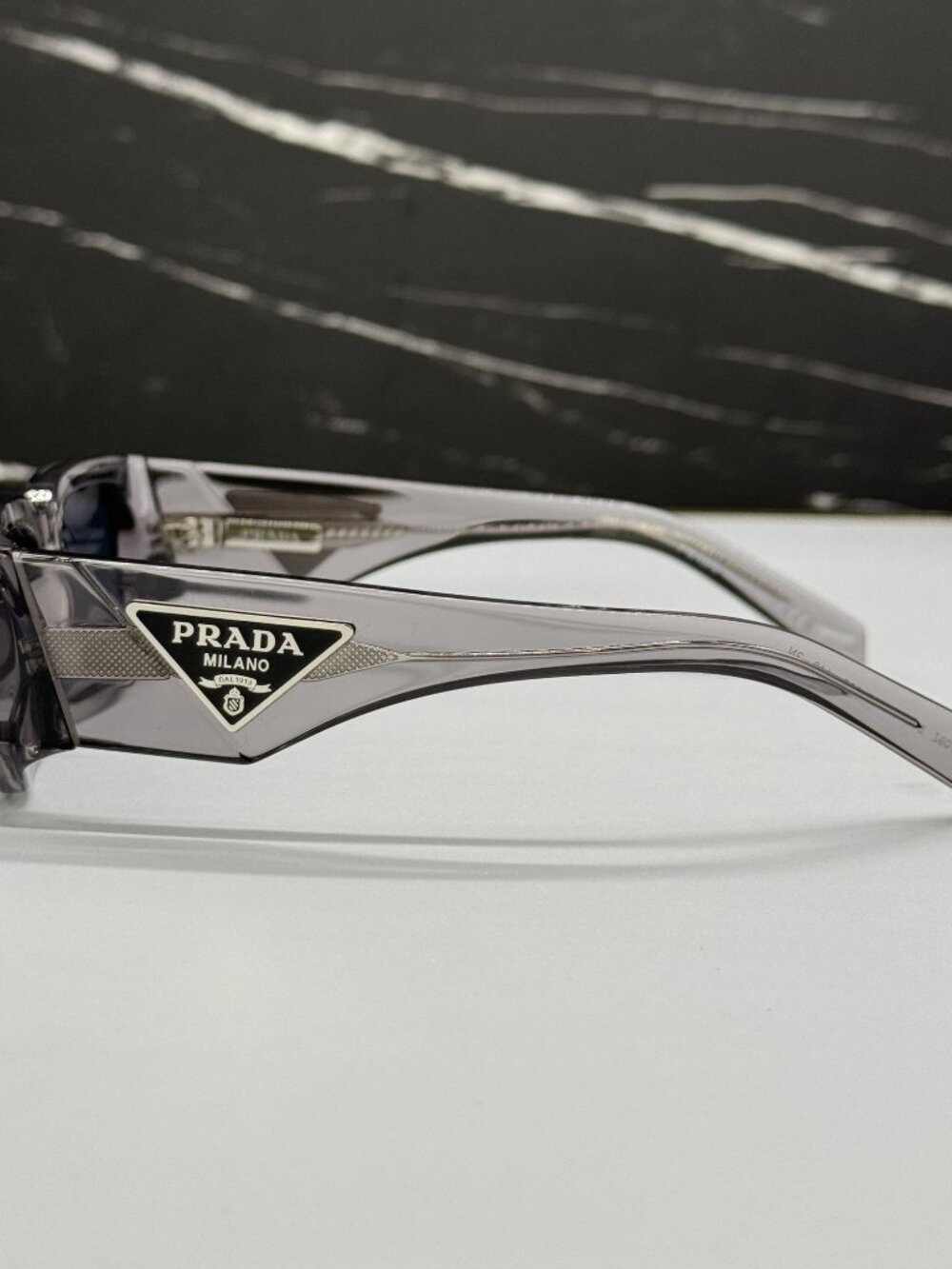 NEW PRADA PR09ZS 18S09T SUNGLASSES TRANSPARENT GRAY UNISEX PR 09ZS, SPR 09Z - Picture 7 of 10